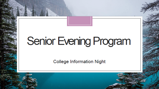 Senior Night info